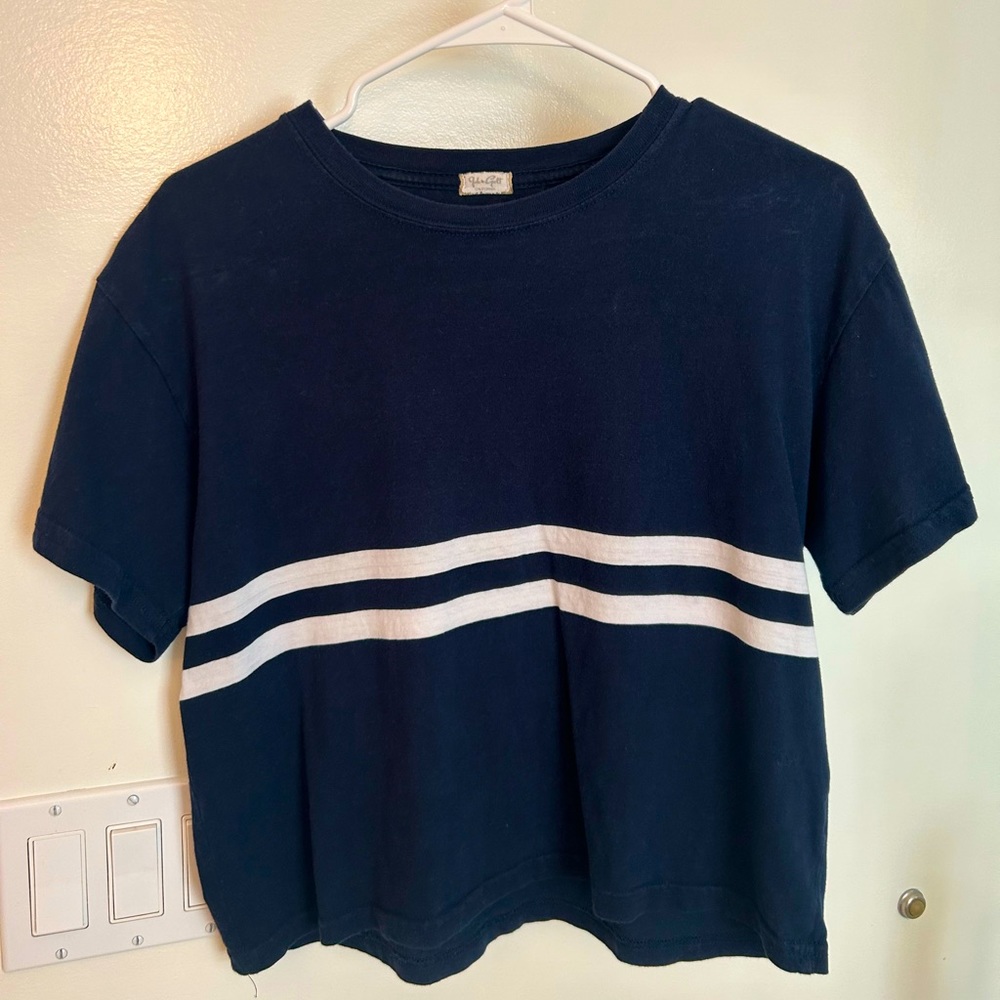 Brandy Melville Navy Stripe Tee